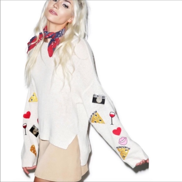 Wildfox Sweaters - Wildfox Vintage Emoji Sweater